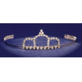 Crystal Rhinestone Tiara With 3 Arches (1 1/2" High)